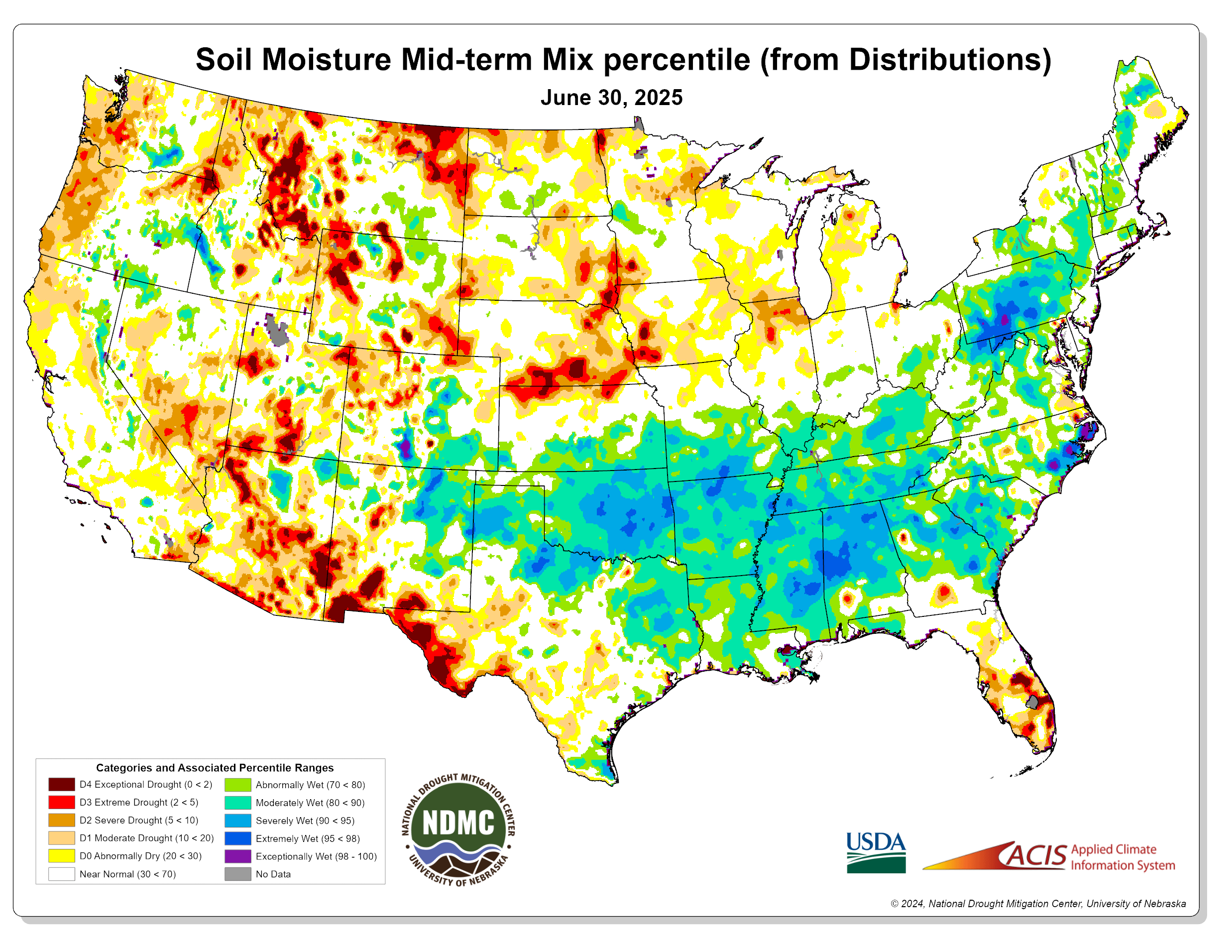 Soil Moisture Mid-Term Mix Percentile
